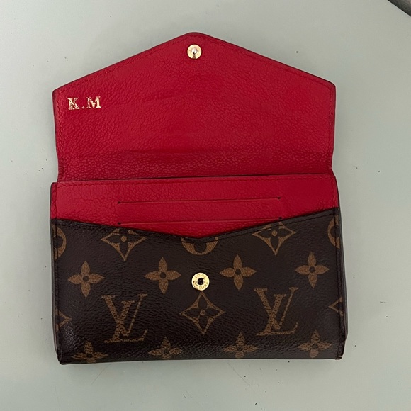 Louis Vuitton Cerise Pallas Compact Monogram & Red Leather Wallet CA4175 - Picture 8 of 17